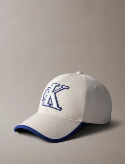 Gestructureerde monogram baseballpet