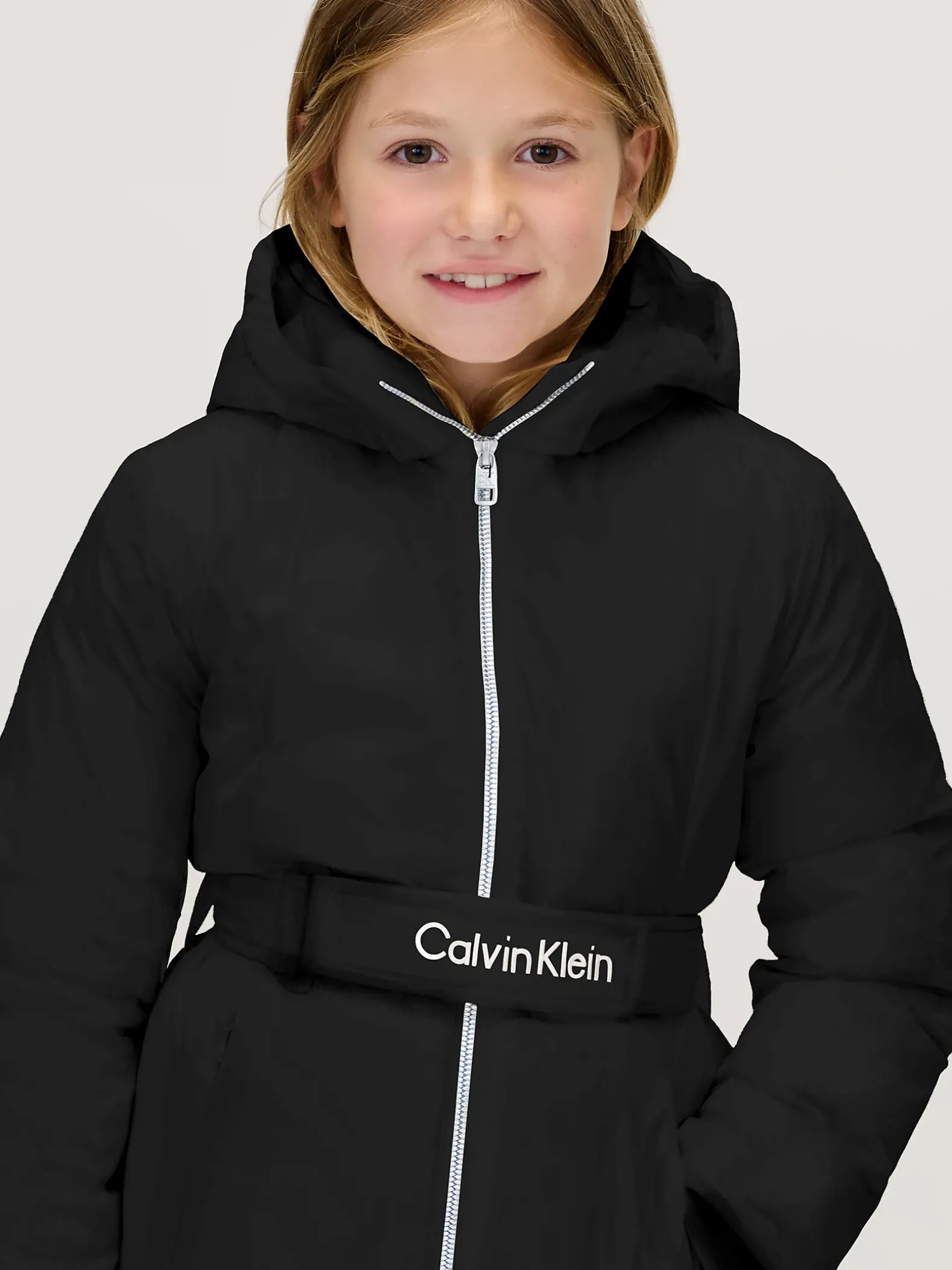Gestructureerd nylon jack met riem