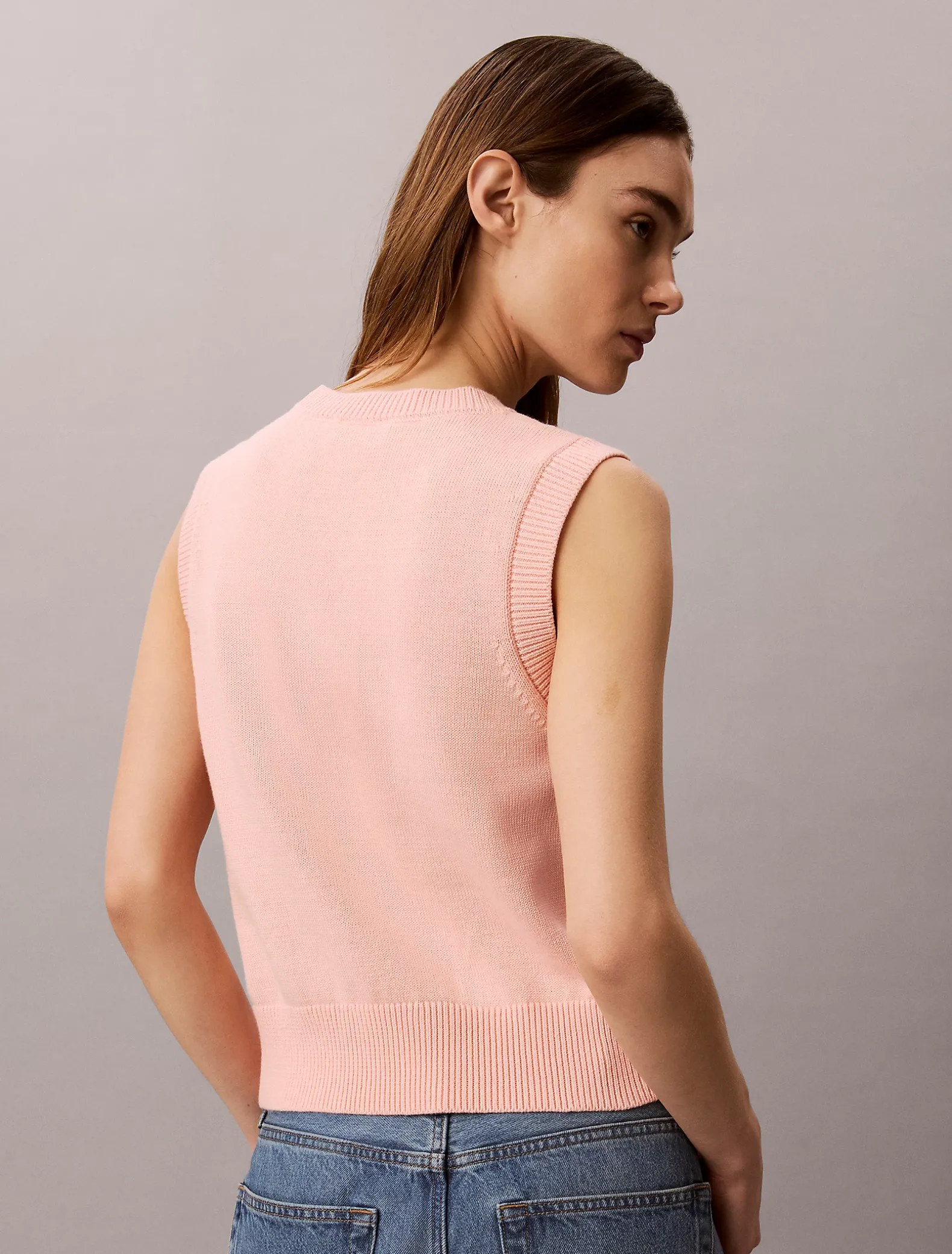 Getextureerde monogram tanktop