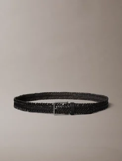 Gevlochten leren riem