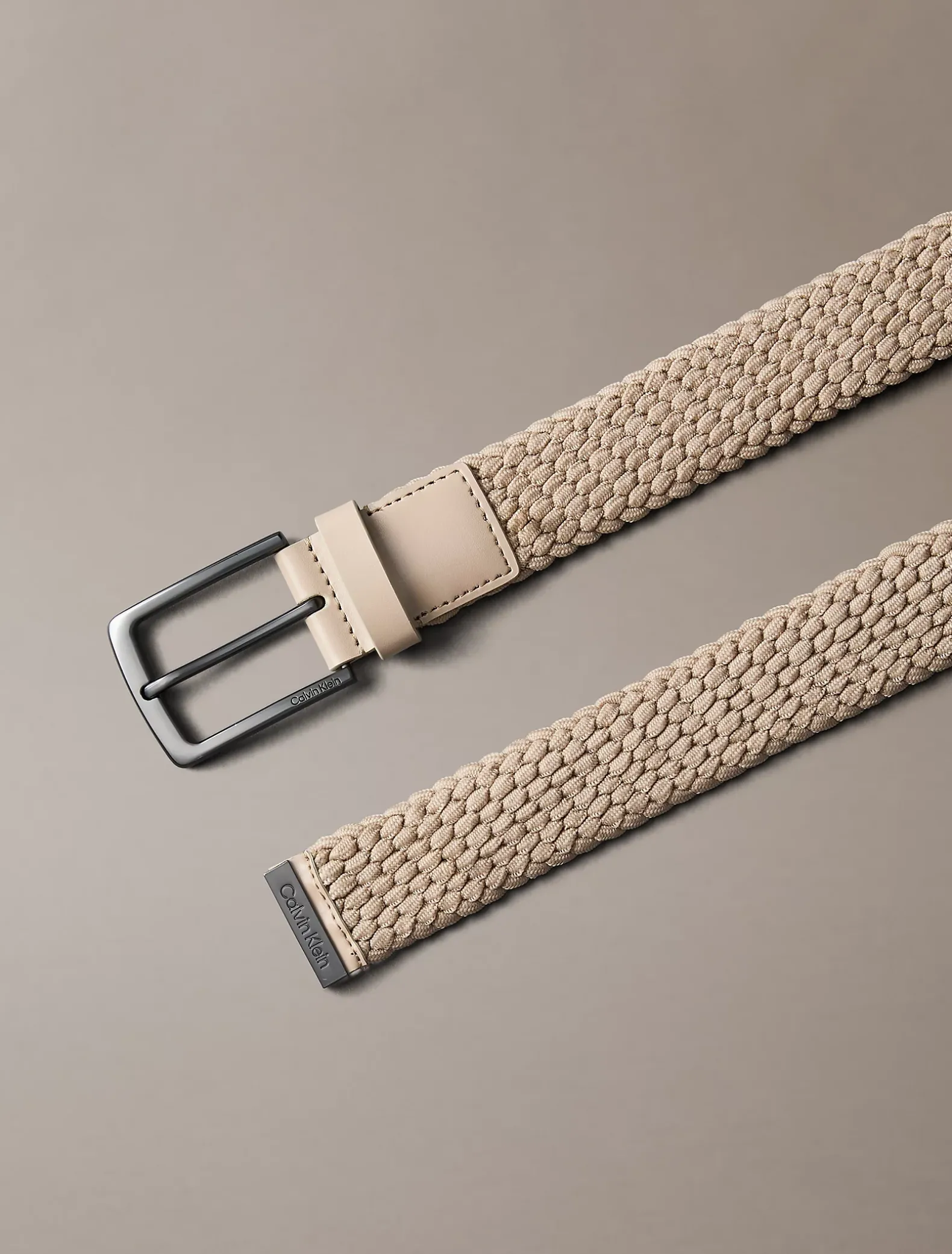 Gevlochten riem met logo