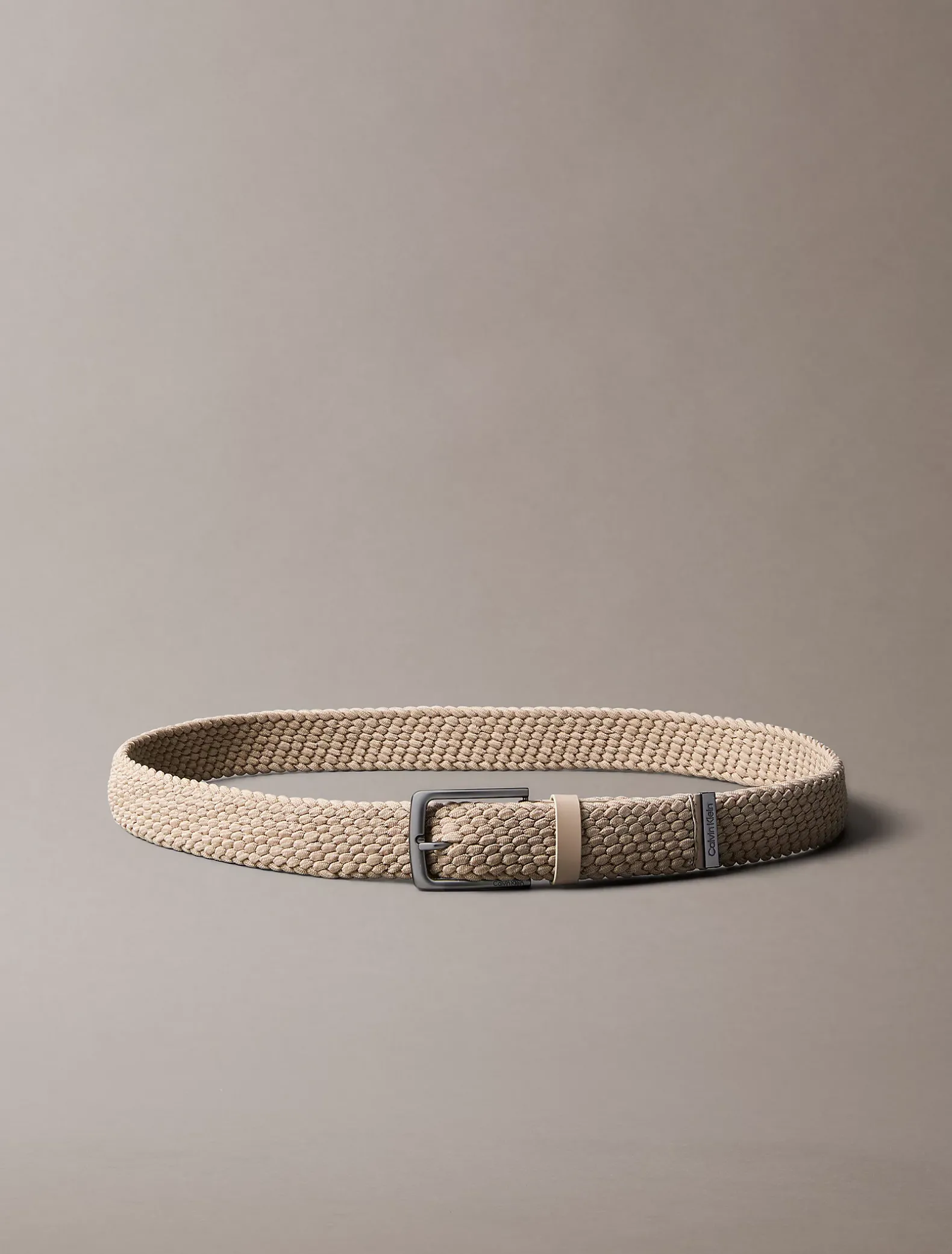 Gevlochten riem met logo