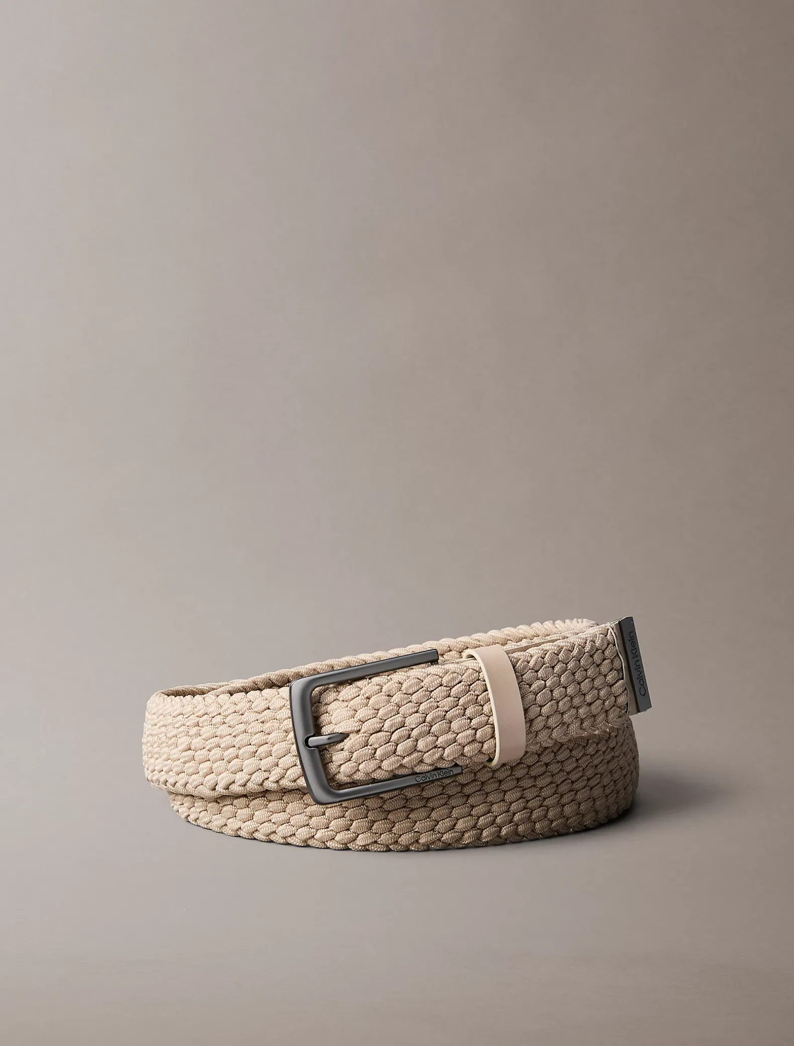Gevlochten riem met logo