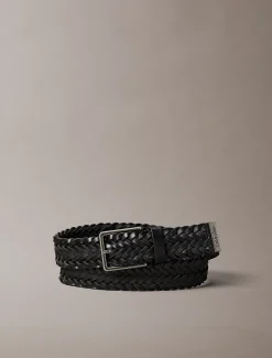 Gevlochten volnerf leren riem