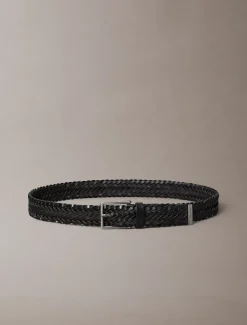 Gevlochten volnerf leren riem
