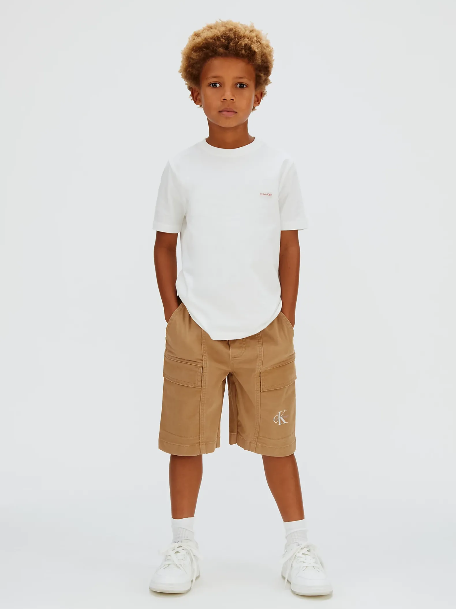 Geweven katoenen short