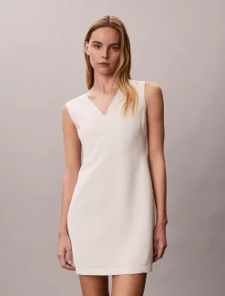Glanzende mini-jurk met textuur