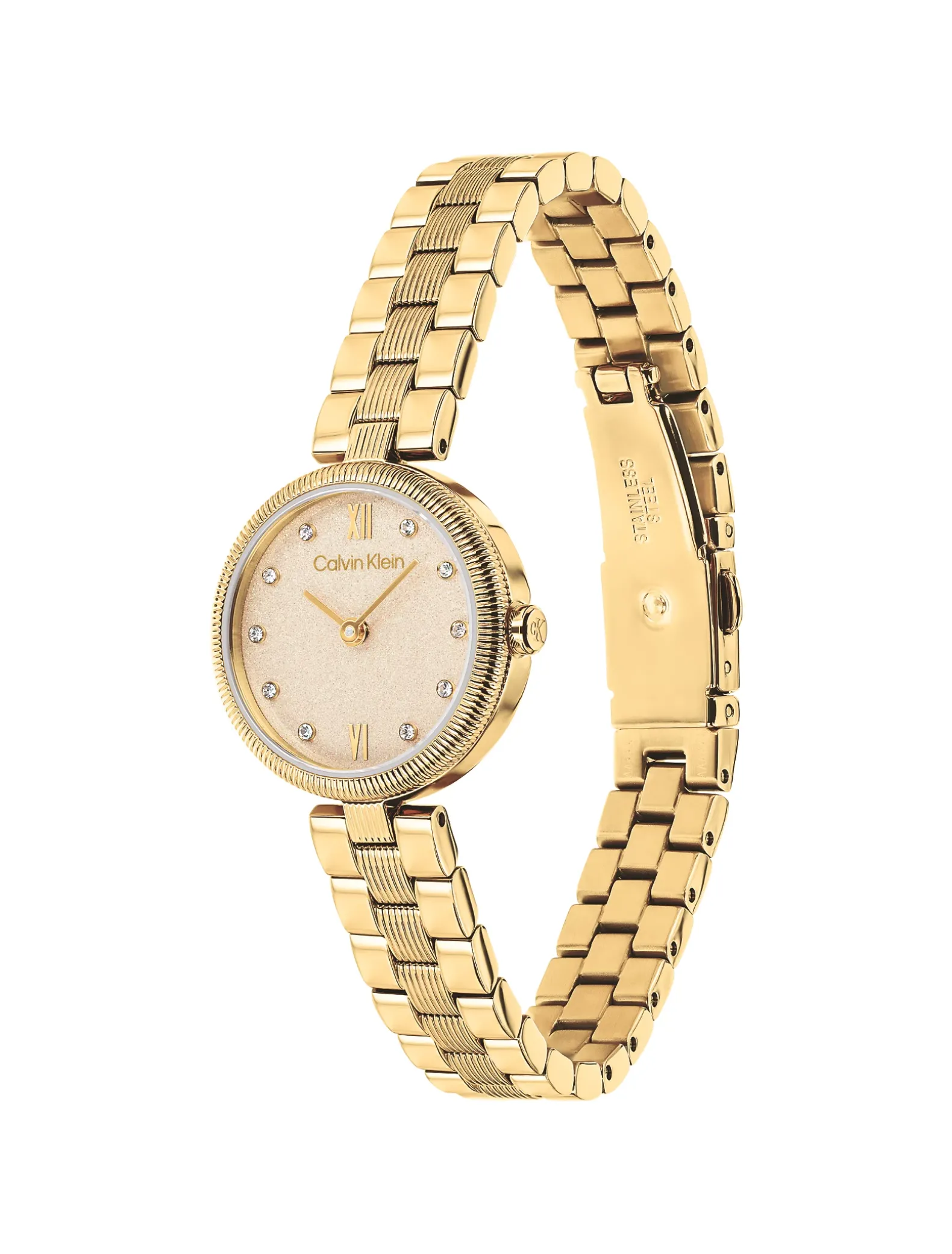 Gleam horloge van verguld staal