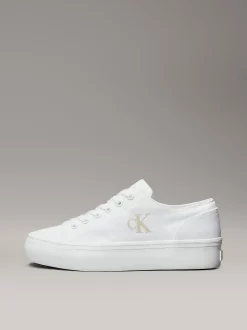 Graz - Canvas plateau sneakers met logo