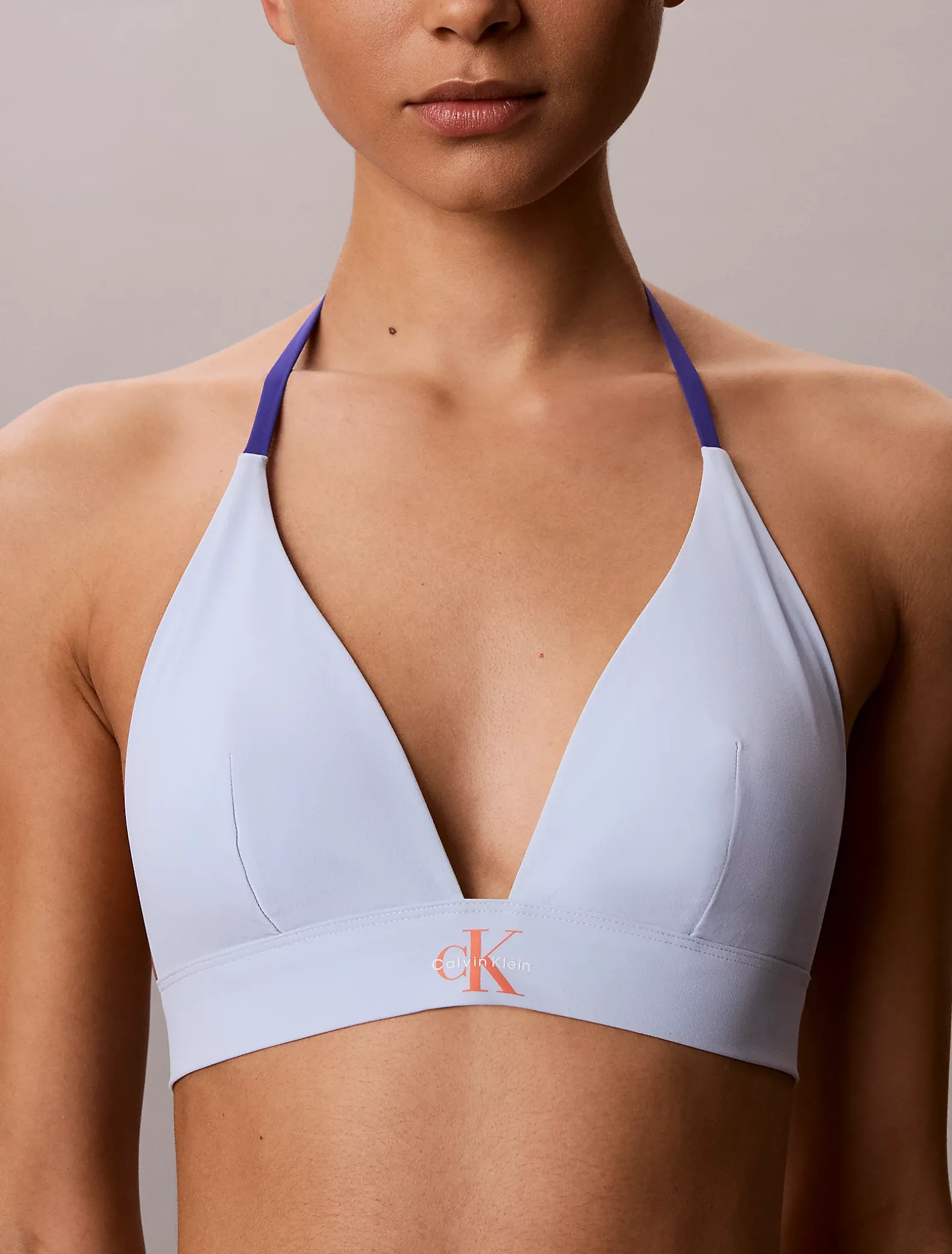 Halter triangel bikinitop - CK Monogram