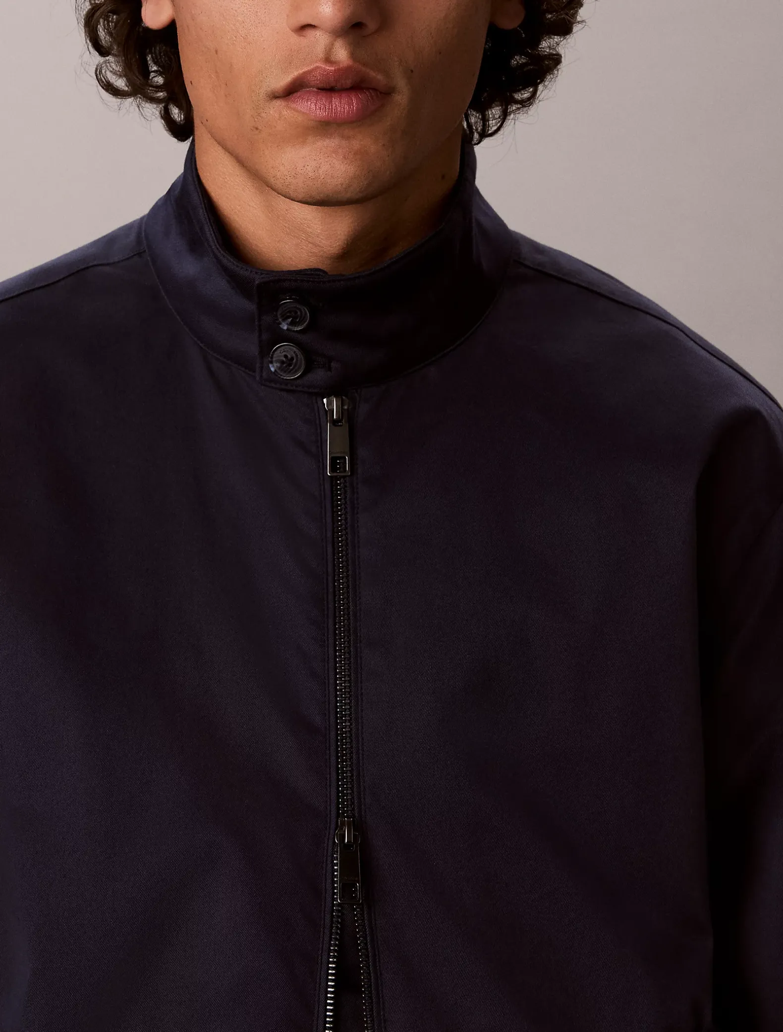 Harrington jack met opstaande kraag