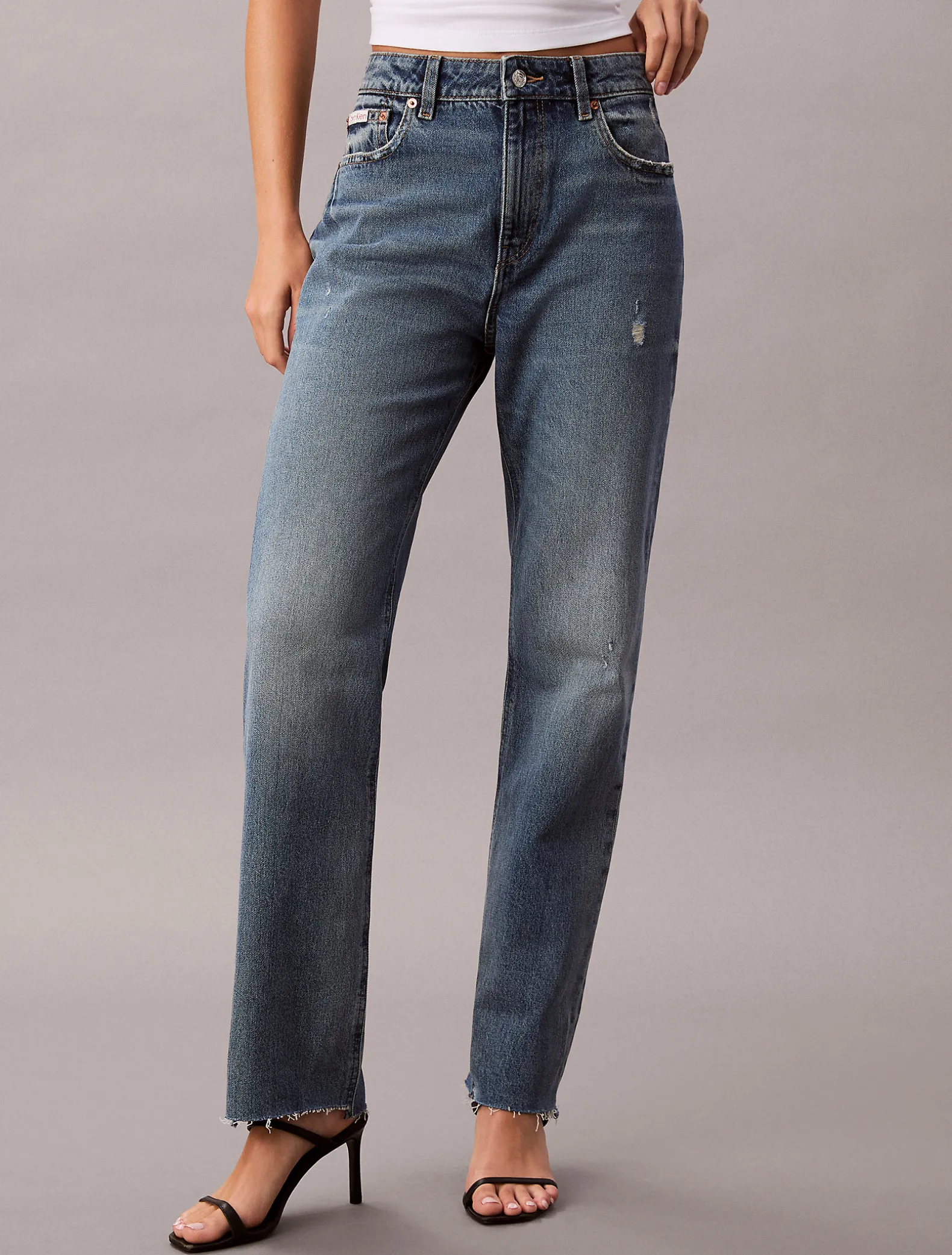 High Rise Straight Jeans