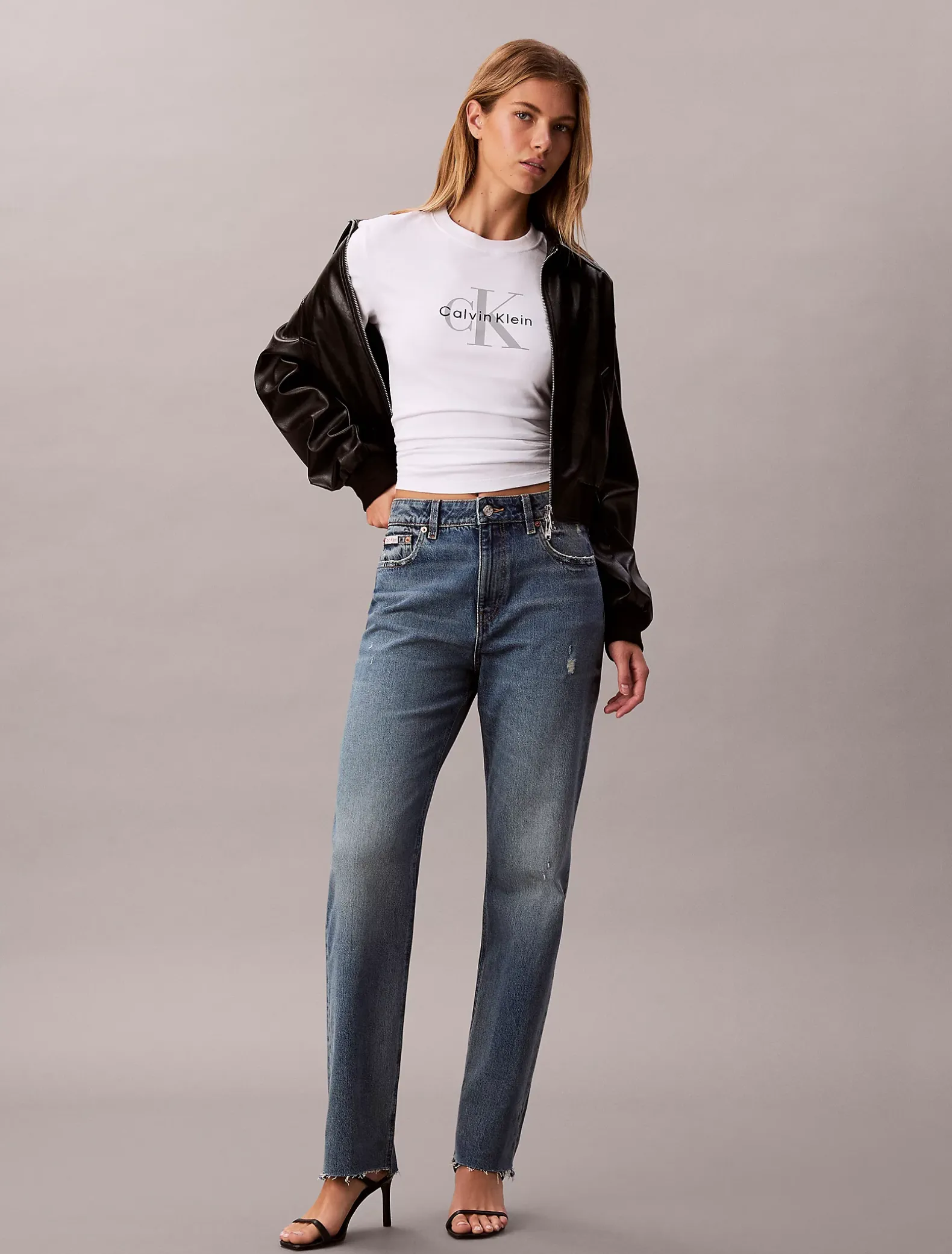 High Rise Straight Jeans