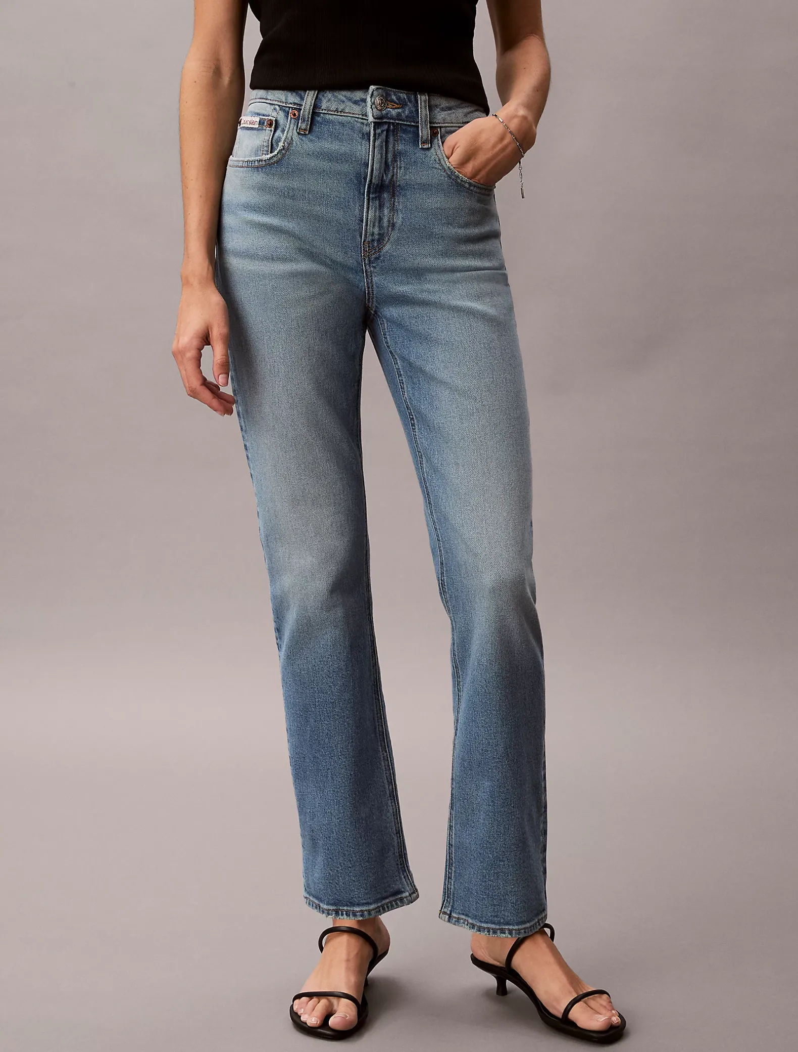 High Rise Straight Jeans