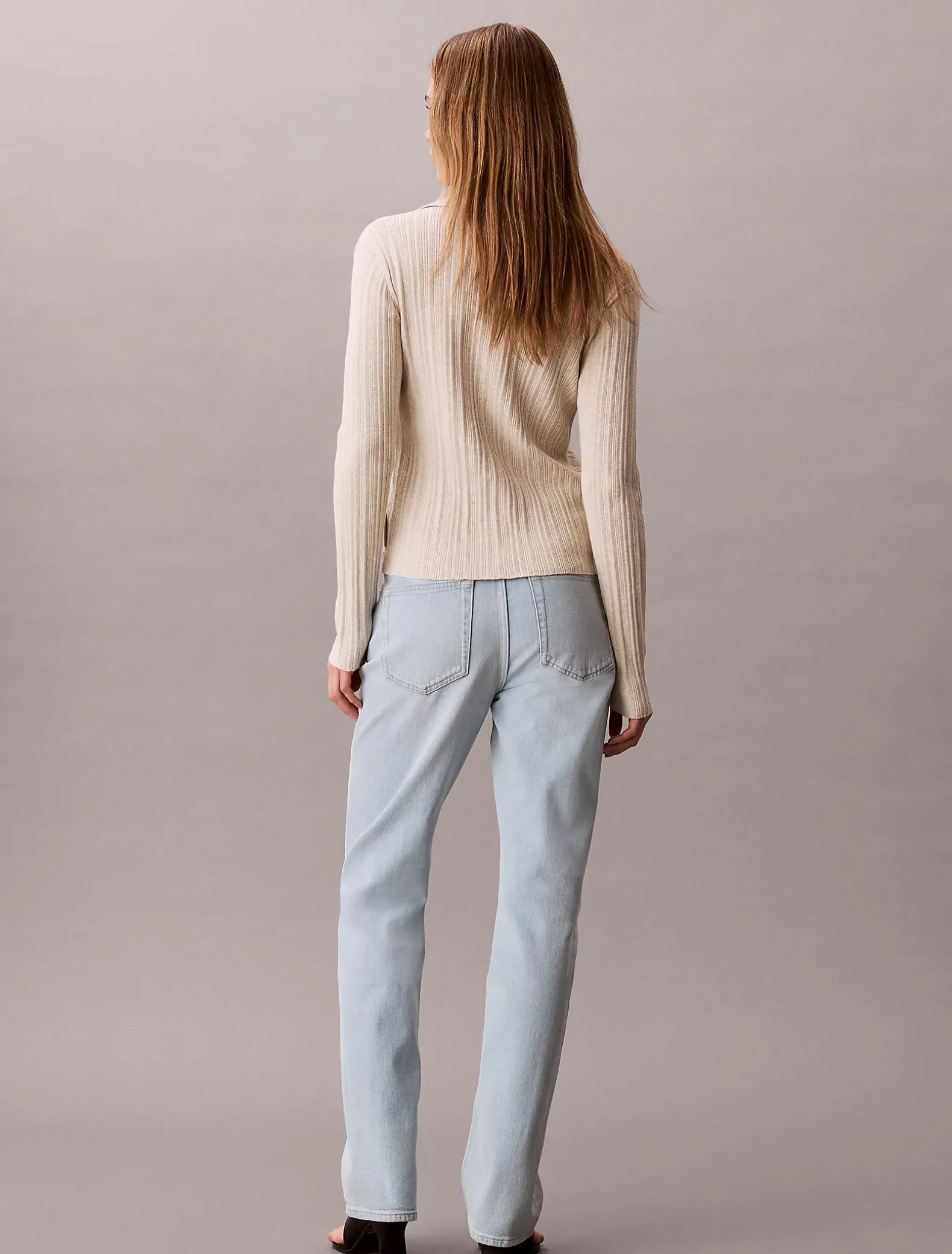 High Rise Straight Jeans