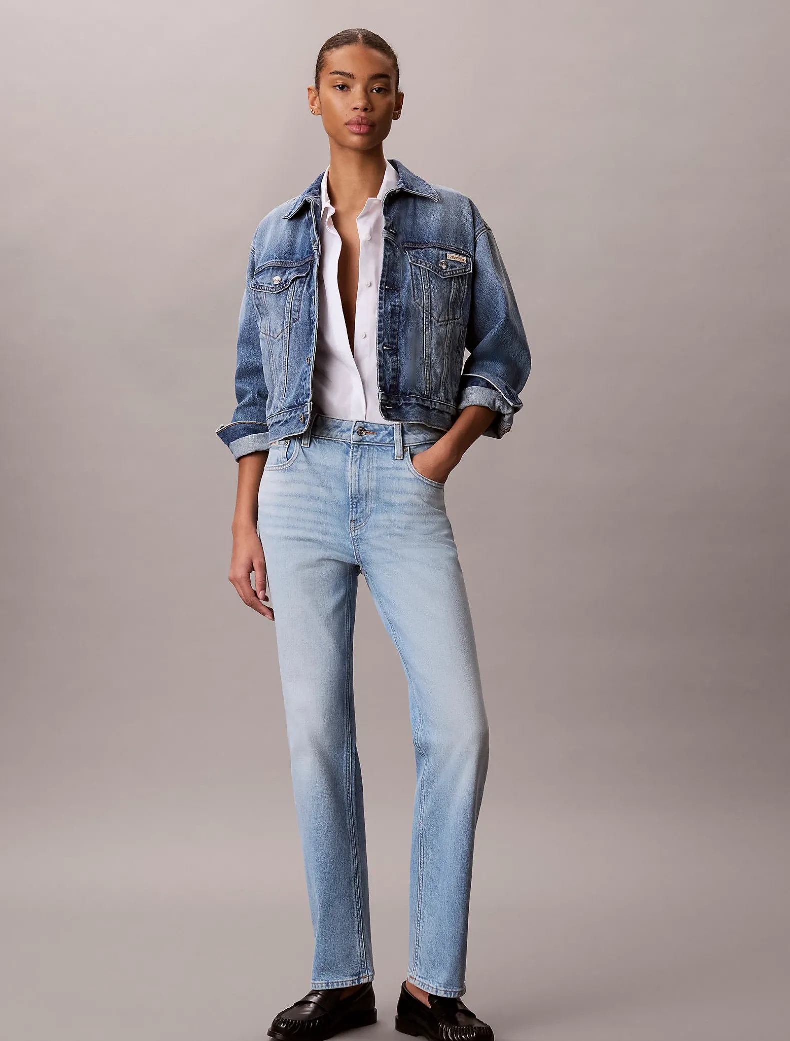 High Rise Straight Jeans