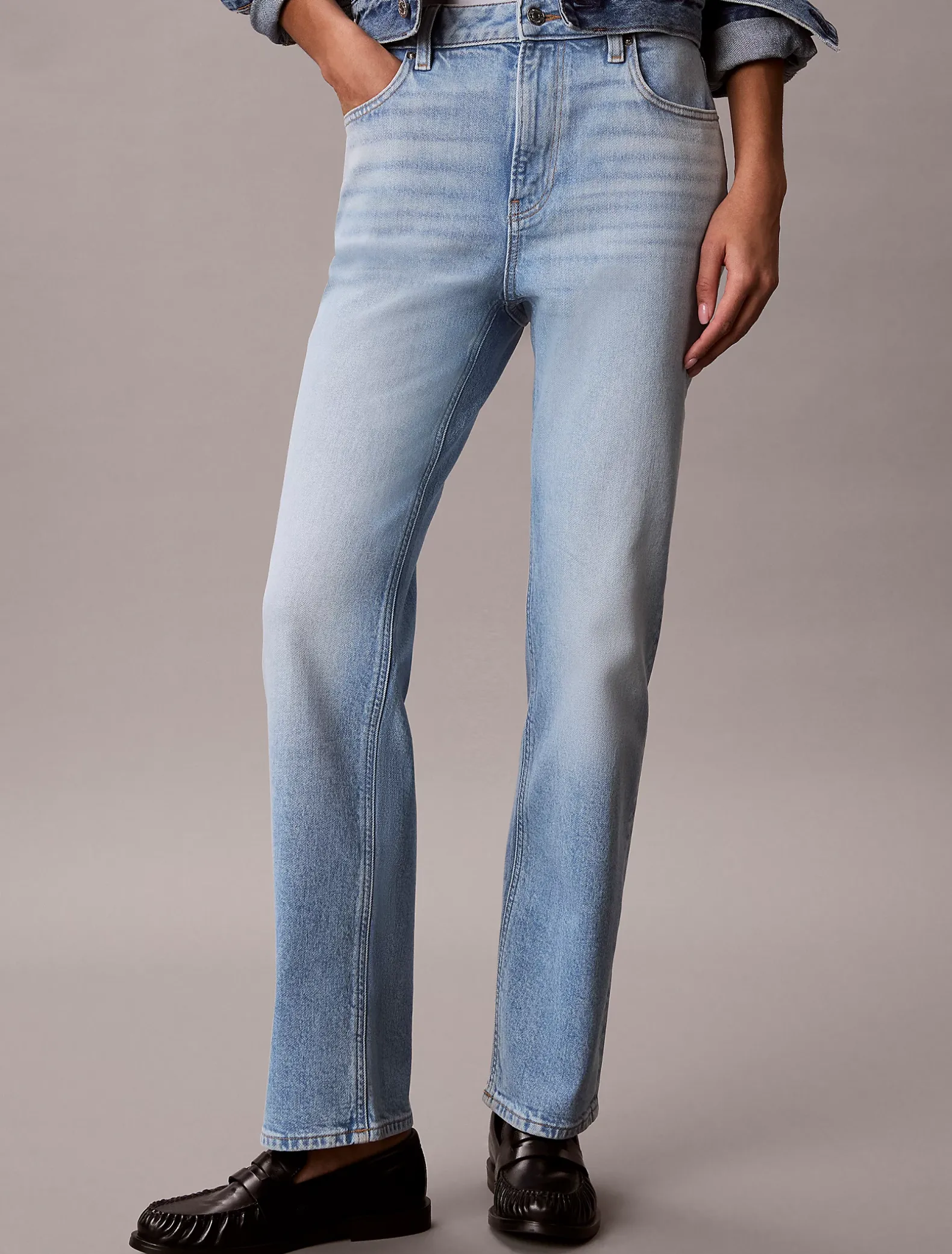 High Rise Straight Jeans