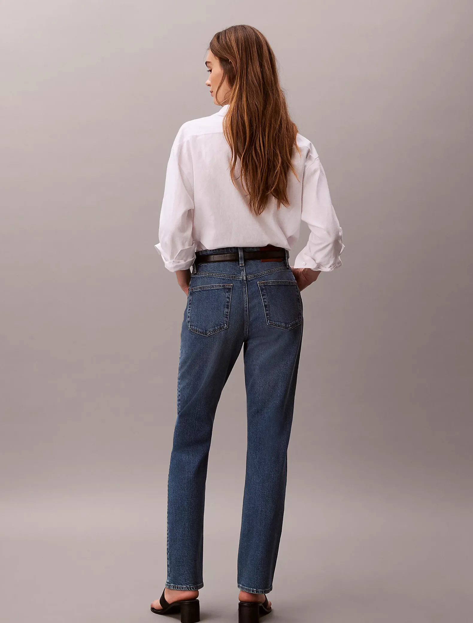 High Rise Straight Jeans