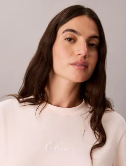 Hoekig T-shirt met scriptlogo