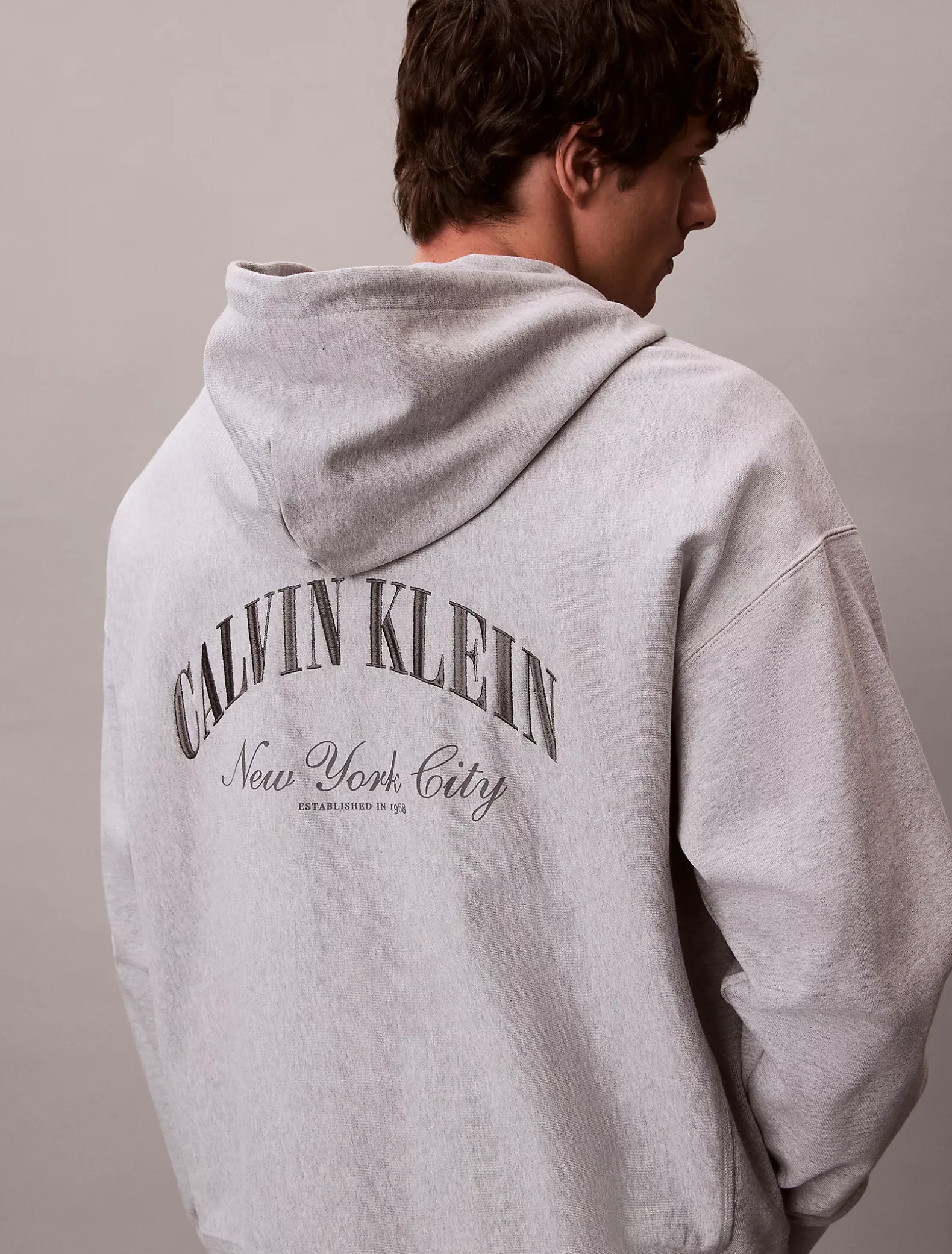 Hoodie met rits en varsity-logo
