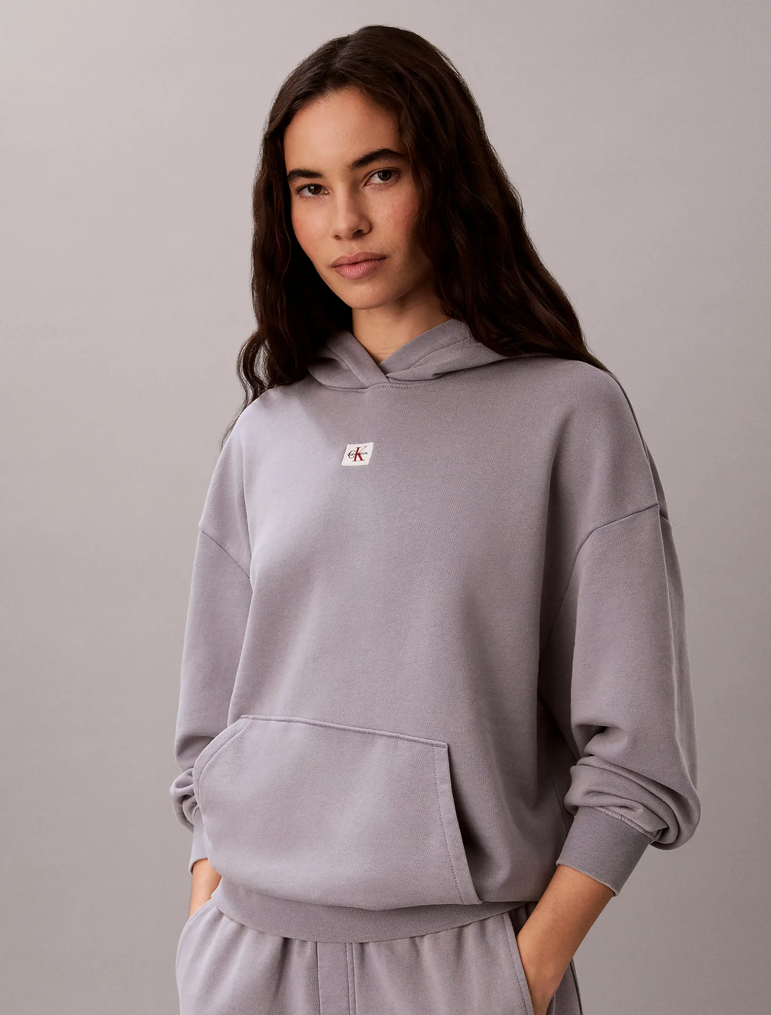 Hoodie van badstofkatoen met embleem