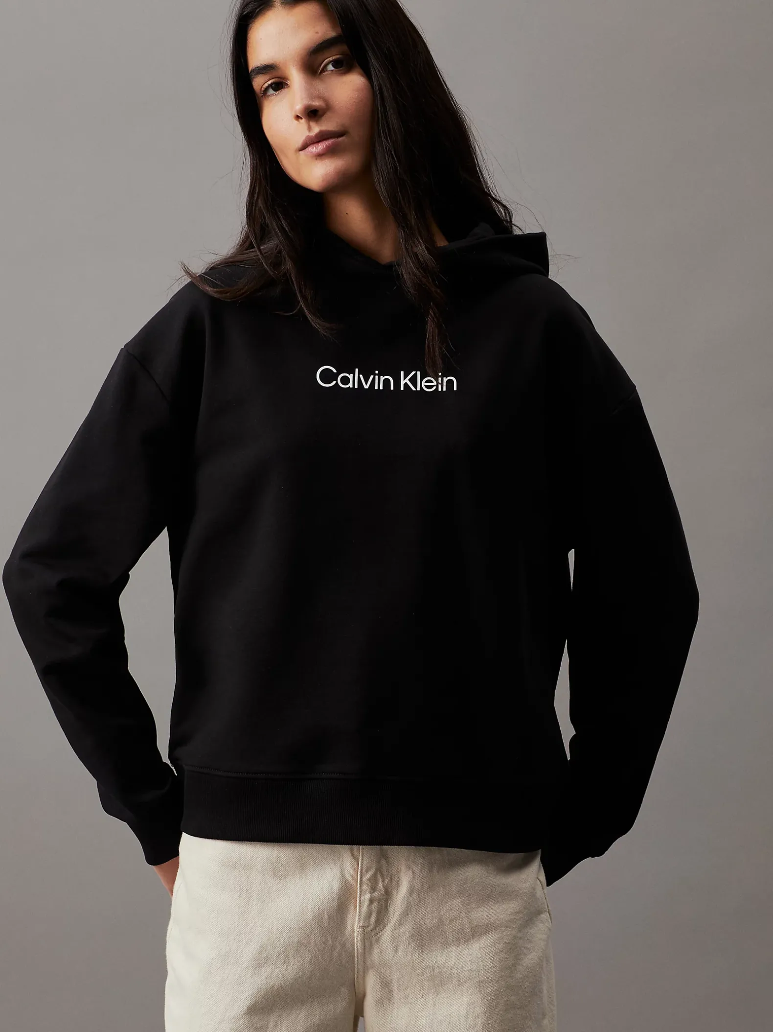 Hoodie van badstofkatoen met logo