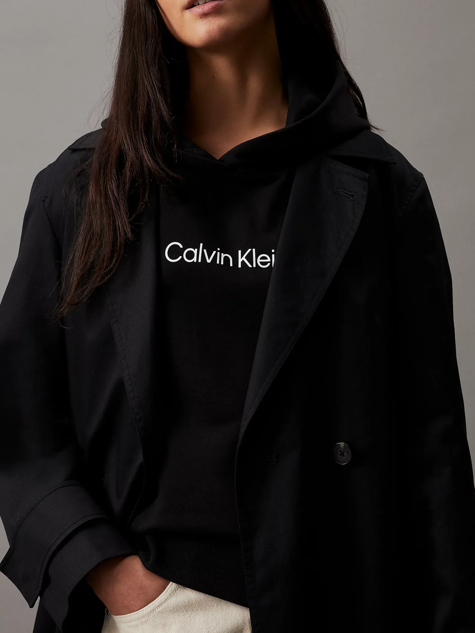 Hoodie van badstofkatoen met logo