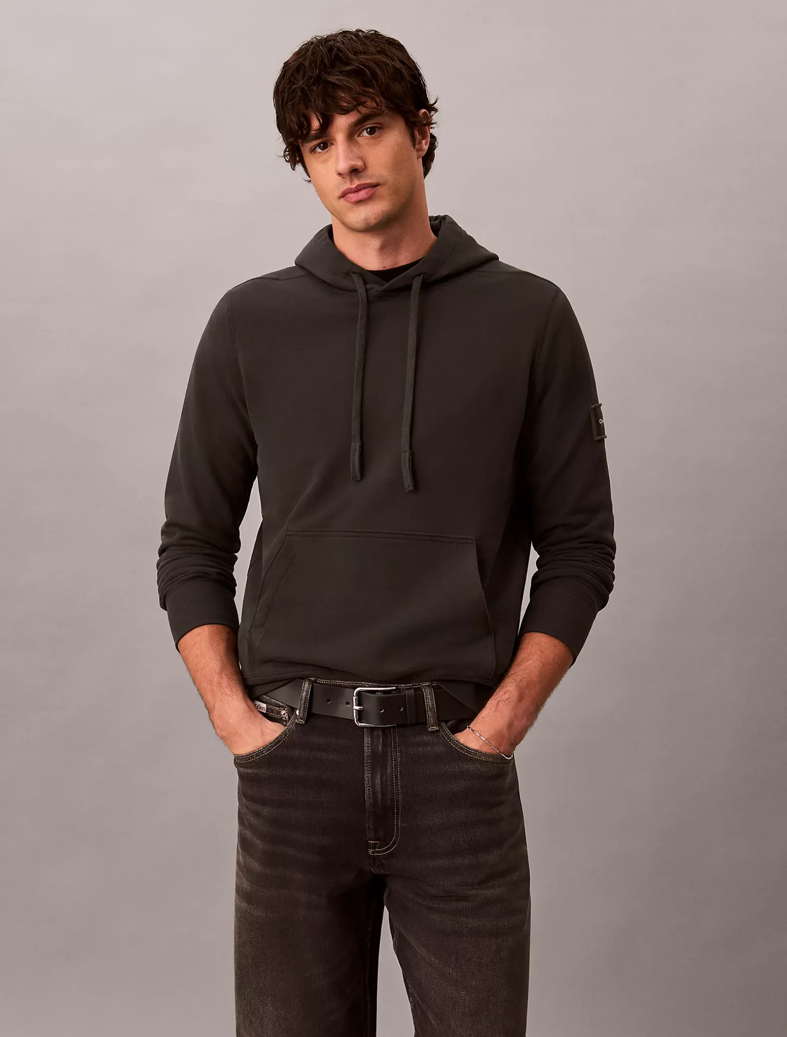 Hoodie van badstofkatoen met embleem