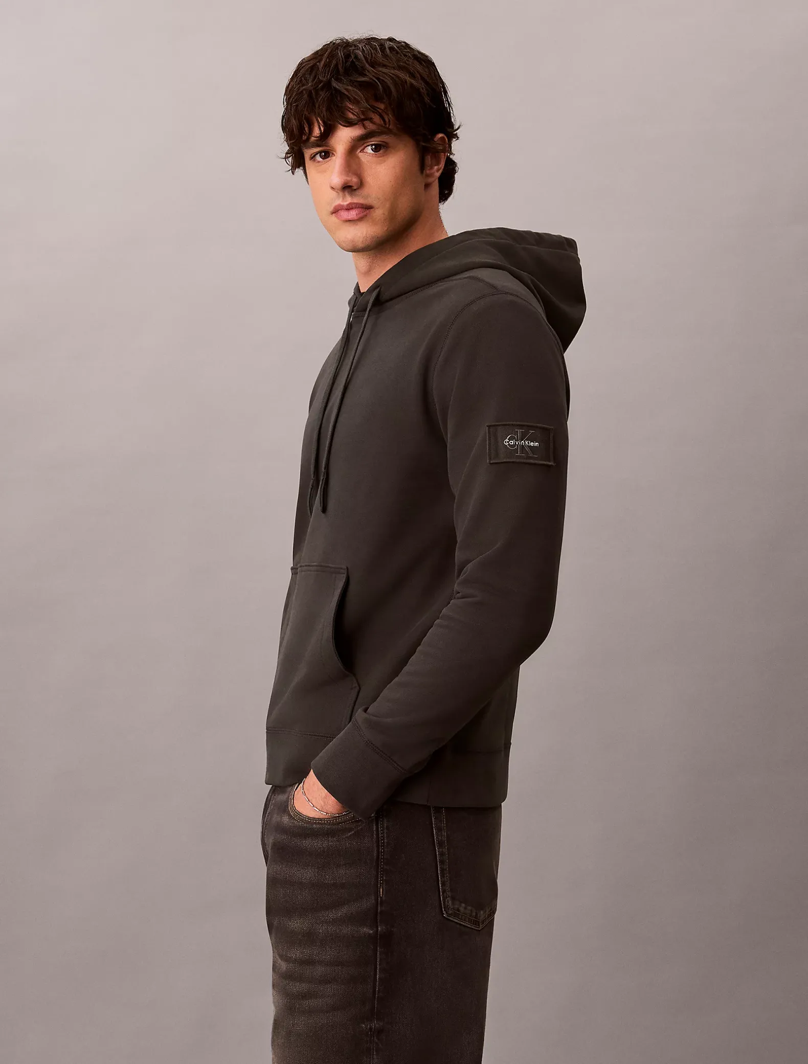 Hoodie van badstofkatoen met embleem