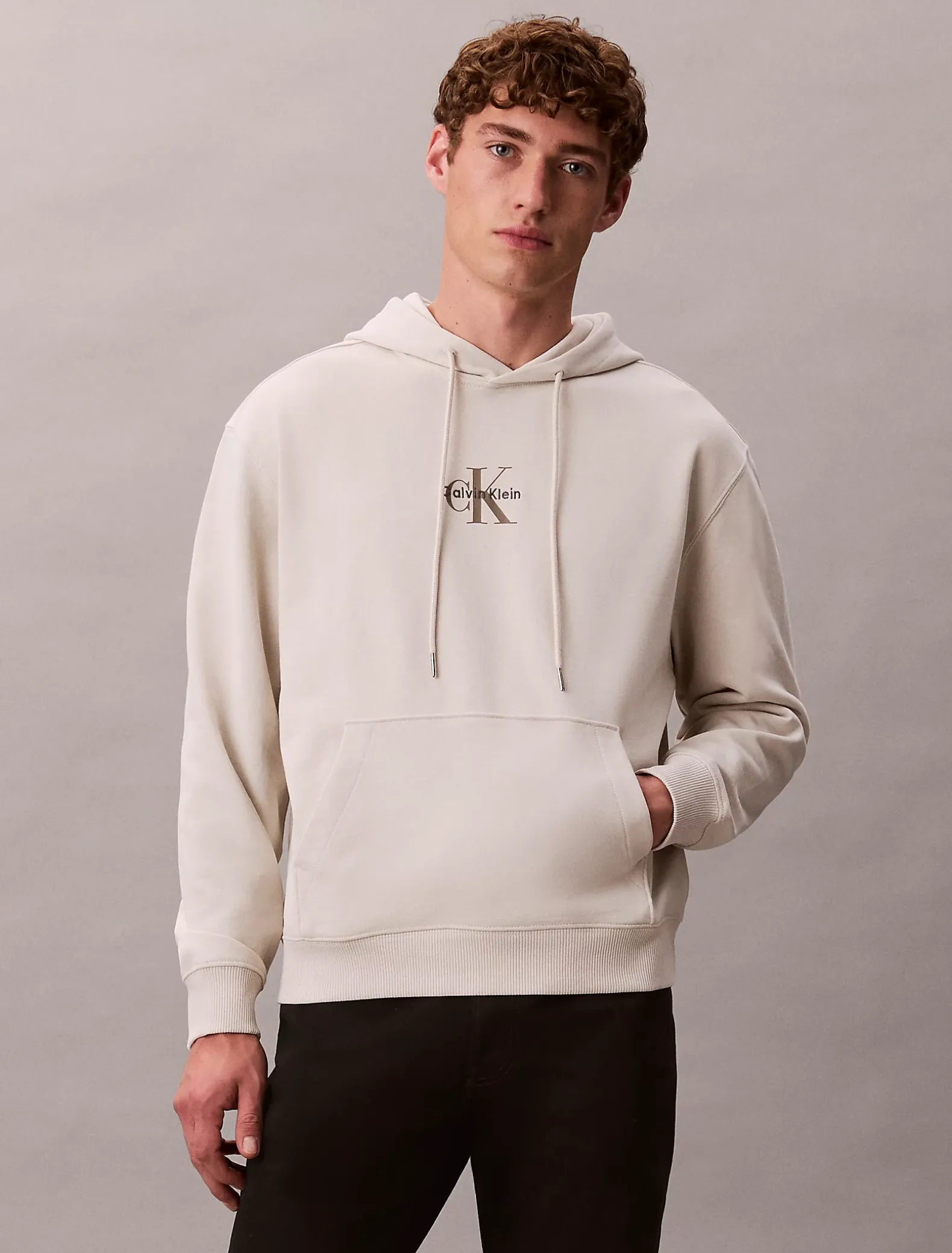 Hoodie van badstofkatoen met monogram