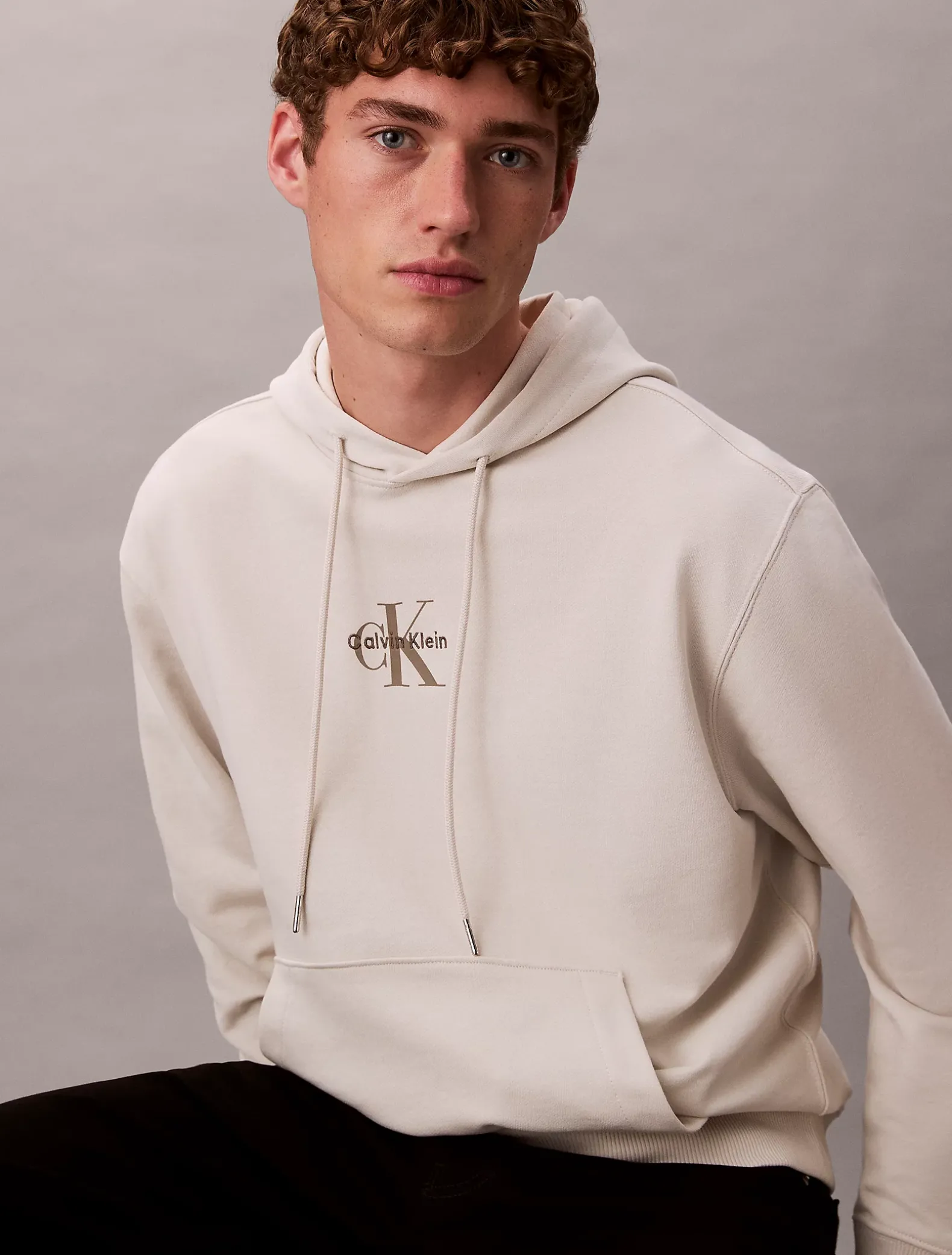 Hoodie van badstofkatoen met monogram