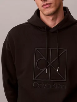 Hoodie van zware jersey met logo