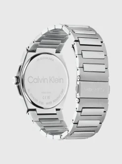 Horloge met geborstelde wijzerplaat en armband