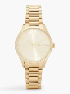 Horloge met vergulde stalen armband