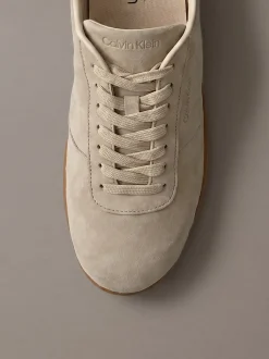 Hybride ballerinaschoenen van suède