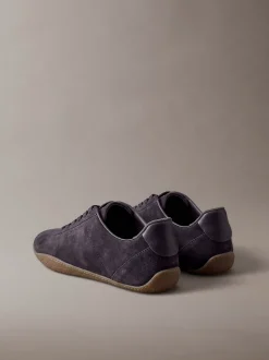 Hybride ballerinaschoenen van suède