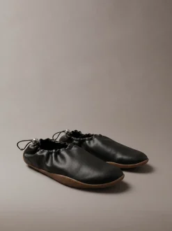Hybride leren balletsneakers