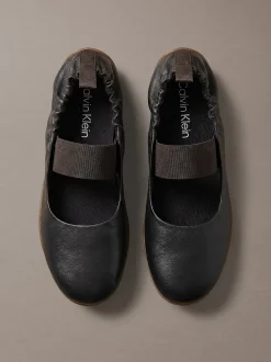 Hybride leren balletsneakers