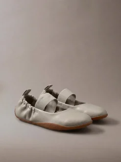 Hybride leren balletsneakers