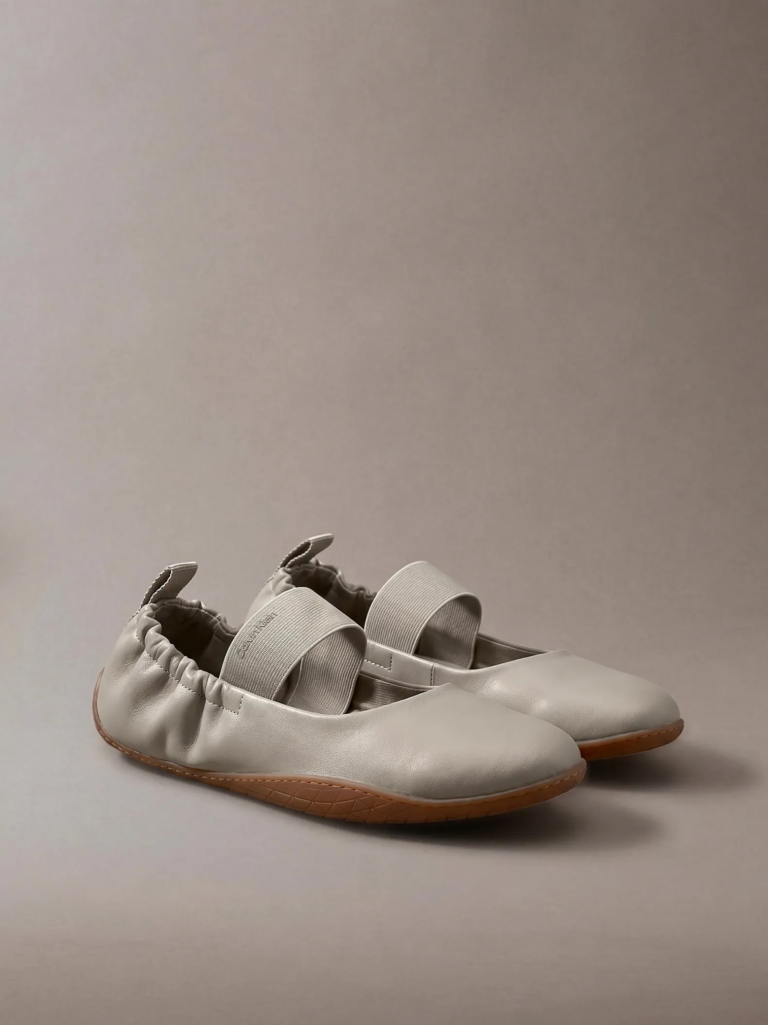 Hybride leren balletsneakers