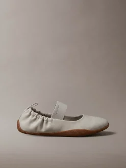 Hybride leren balletsneakers