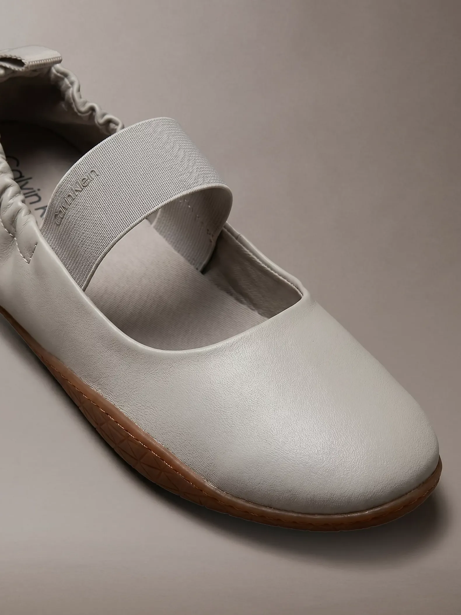Hybride leren balletsneakers