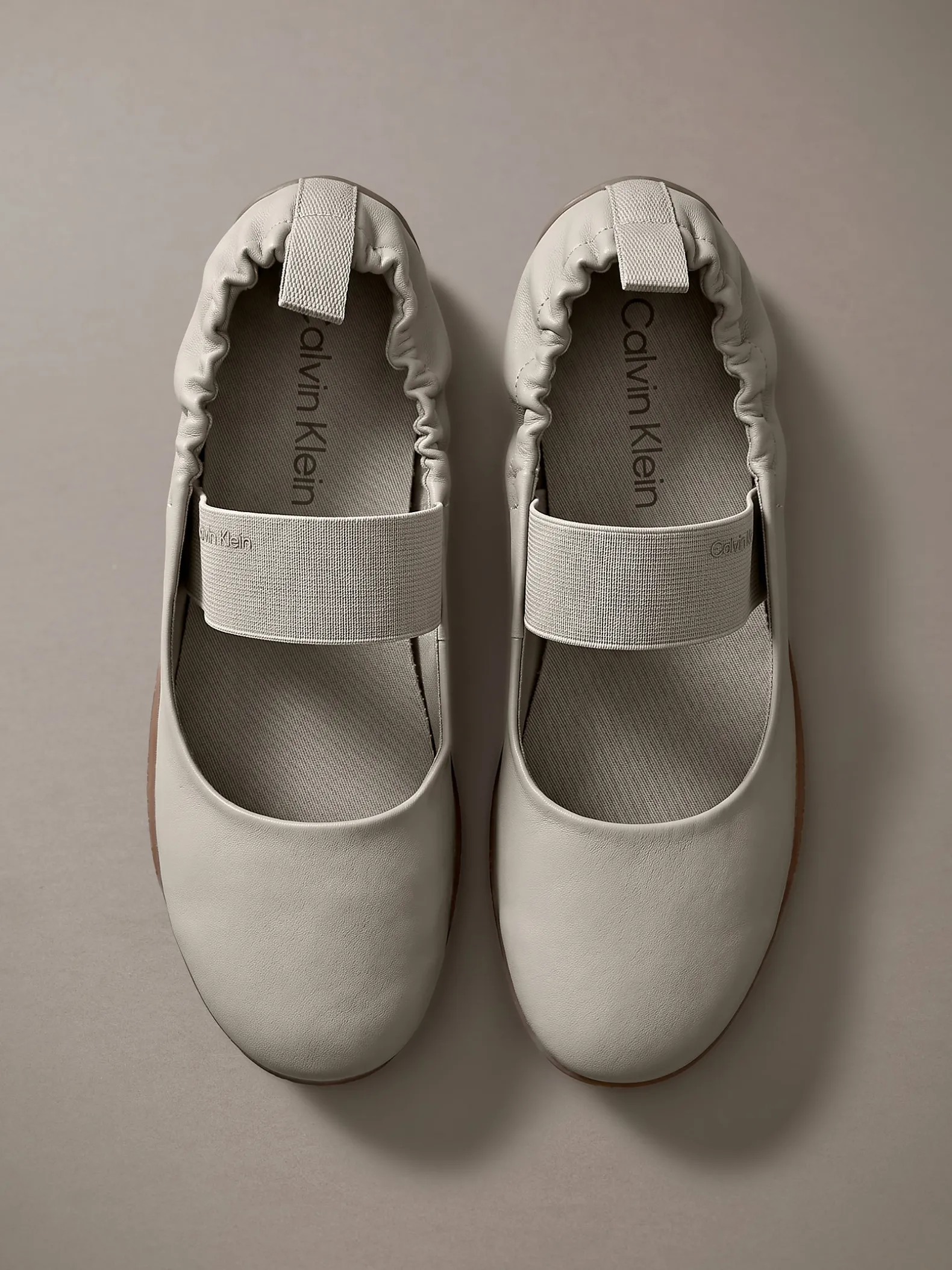 Hybride leren balletsneakers