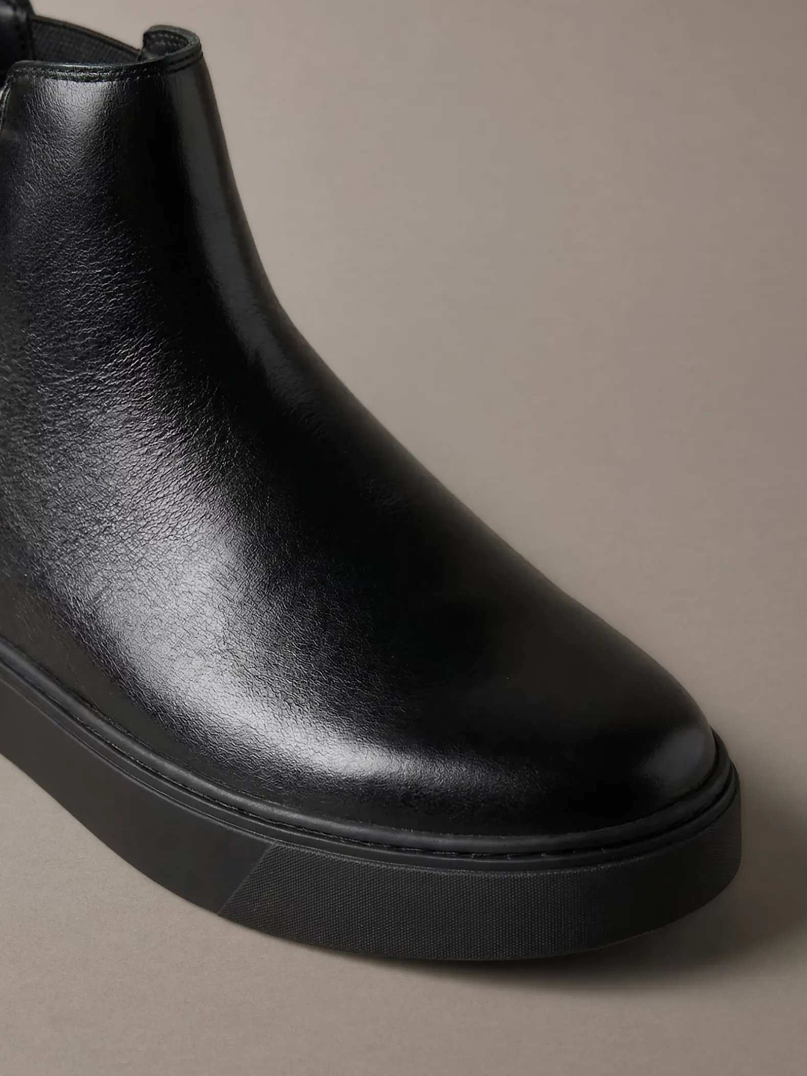 Hybride leren Chelsea-laarzen met cupsole