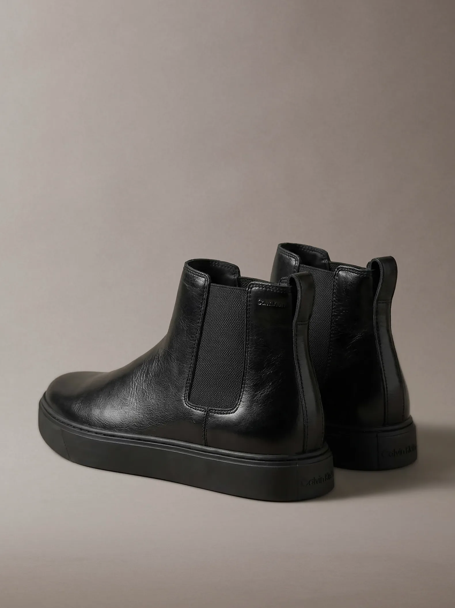 Hybride leren Chelsea-laarzen met cupsole
