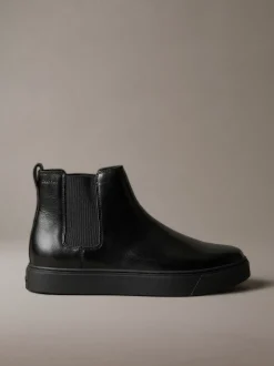Hybride leren Chelsea-laarzen met cupsole