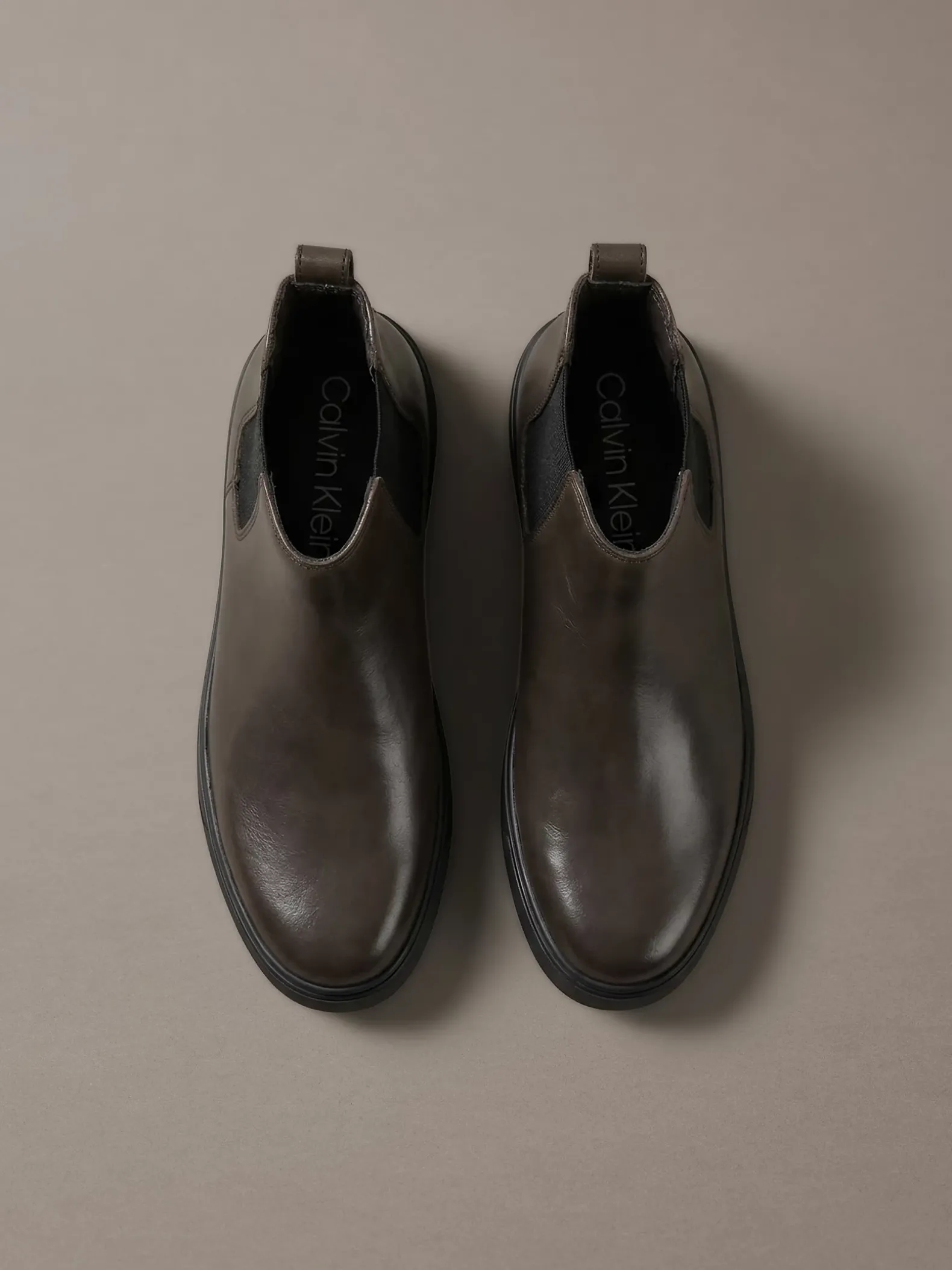 Hybride leren Chelsea-laarzen met cupsole