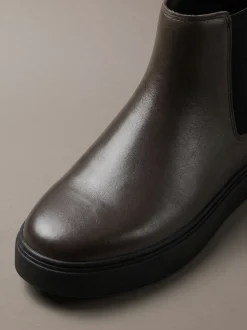 Hybride leren Chelsea-laarzen met cupsole