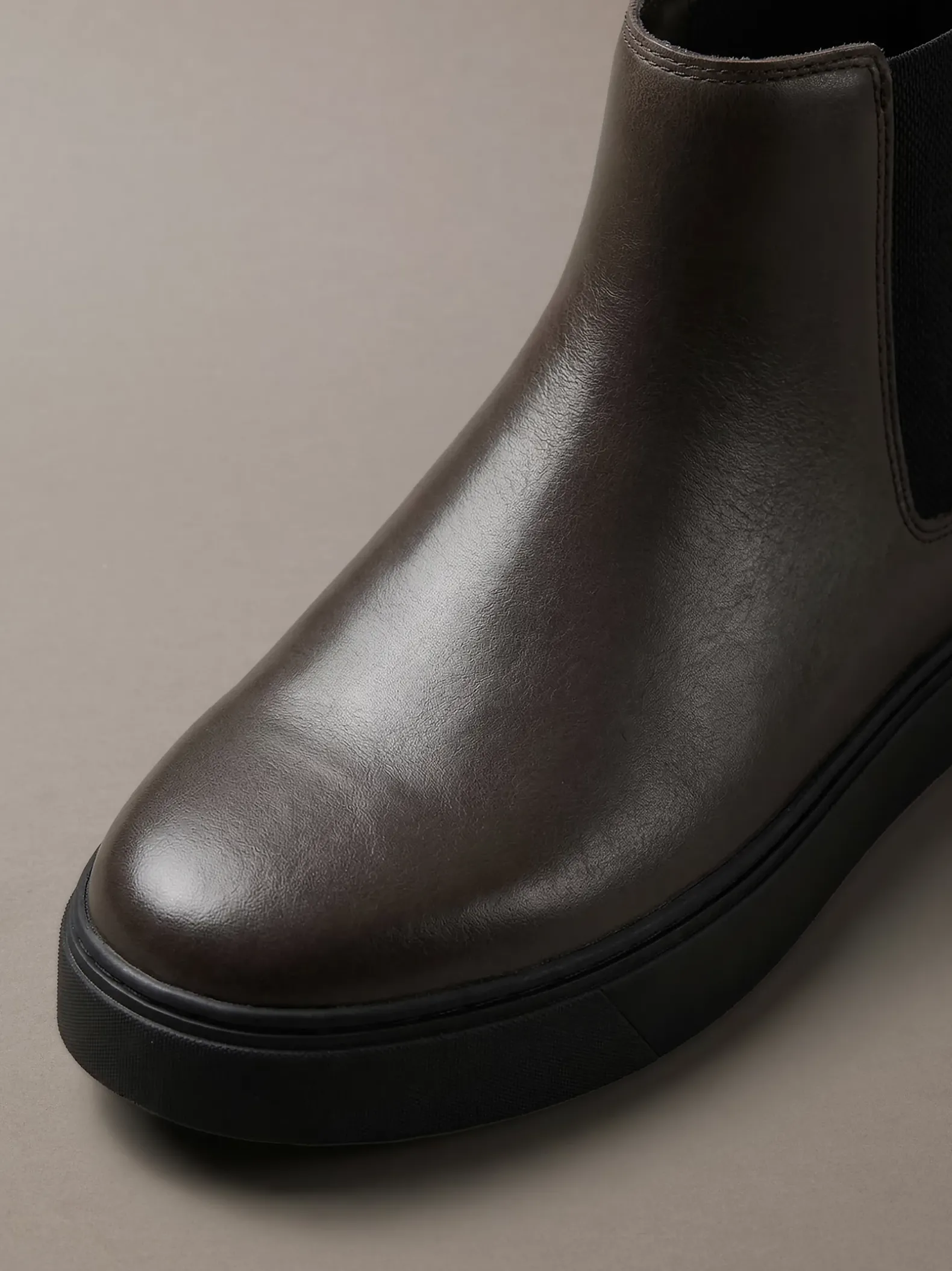 Hybride leren Chelsea-laarzen met cupsole