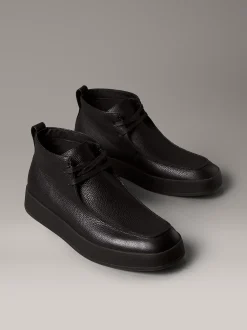 Hybride leren Chukka-laarzen met cupsole